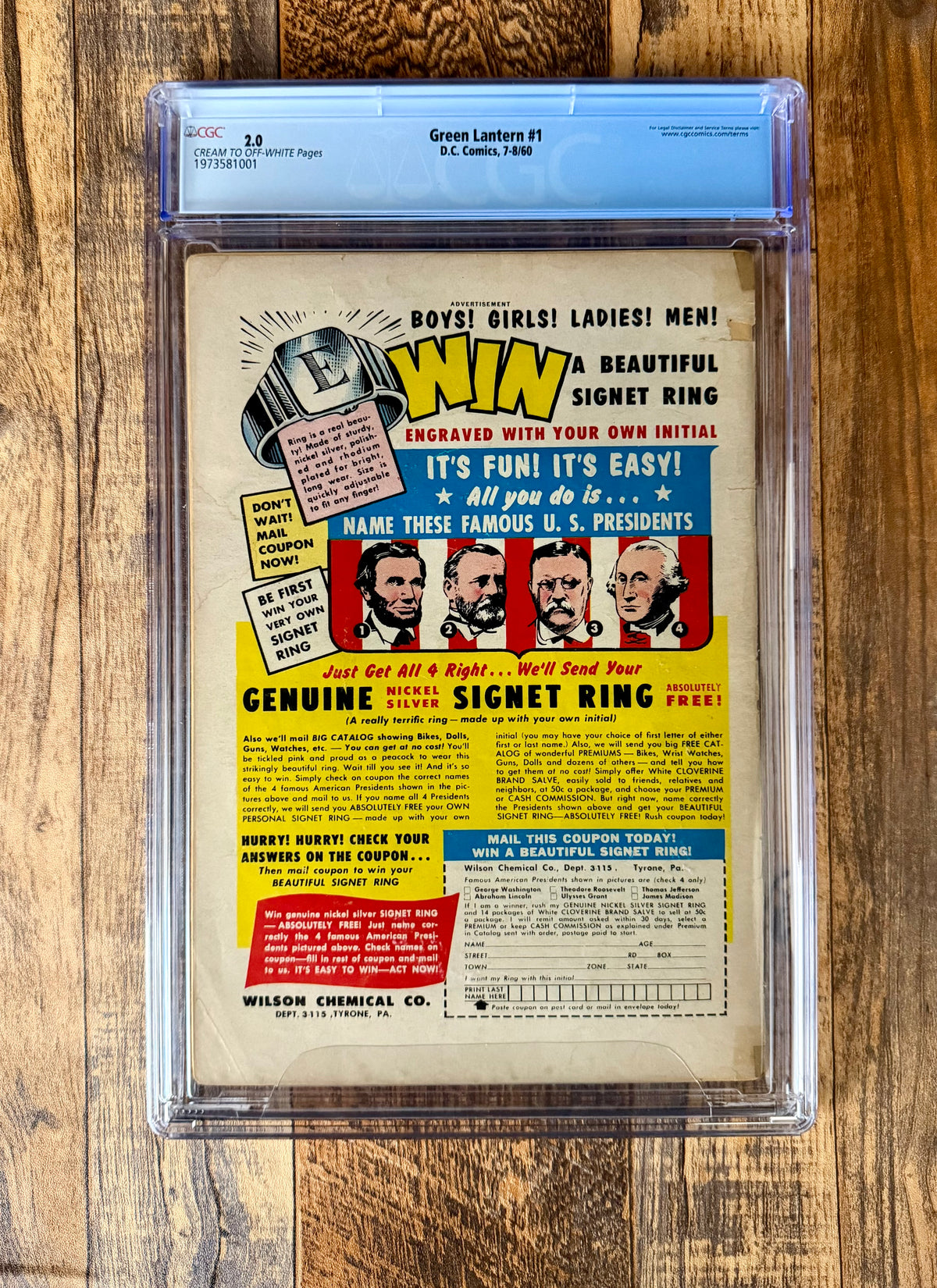 Green Lantern #1 CGC 2.0 (1960)