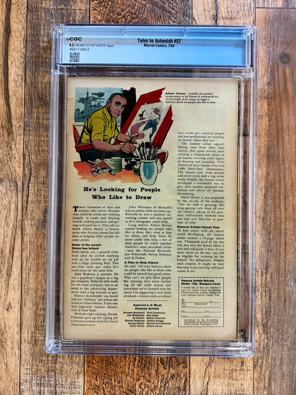 Tales to Astonish #57 CGC 4.5 (1964)