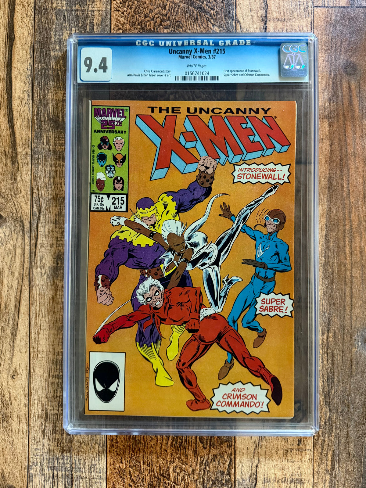 Uncanny X-Men #215 CGC 9.4 Direct Edition (1987)