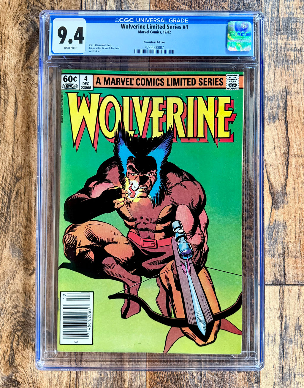 Wolverine Limited Series #4 CGC 9.4 Newsstand Edition (1982)
