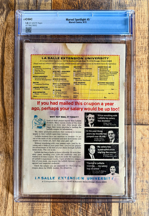 Marvel Spotlight #5 CGC 1.0 (1972)