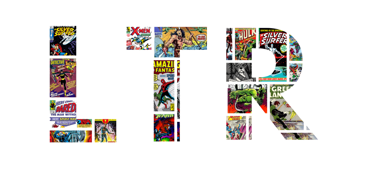 LTR Comics hero graphic featuring vintage and modern comic book cover artwork